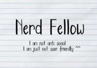Nerd Fellow Font - Featured Image