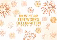 New Year Fireworks Celebration Font - Featured Image