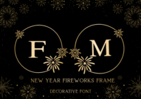 New Year Fireworks Frame Font - Featured Image
