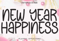 New Year Happiness Font - Featured Image