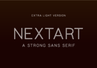 Nextart Outline Extra Light Font - Featured Image