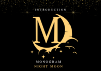 Night Moon Monogram Font - Featured Image