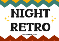 Night Retro Font - Featured Image