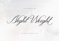 Night Weight Script Font - Featured Image