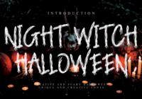 Night Witch Halloween Font - Featured Image