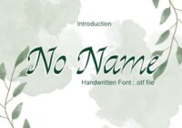 No Name Font - Featured Image