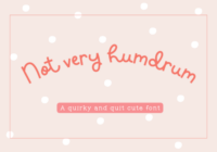 Not Very Humdrum Font - Featured Image