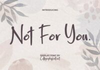 Not for You Font - Featured Image