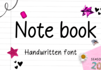 Note Book Font - Featured Image