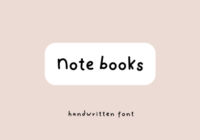 Note Books Font - Featured Image