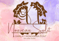 Nouveau Split Monogram Font - Featured Image