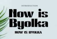 Now is Byolka Font - Featured Image