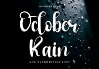 October Rain Font - Featured Image