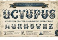 Octopus Nautical Font - Featured Image