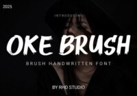 Oke Brush Font - Featured Image