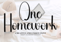 One Homework Font - Featured Image