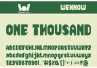 One Thousand Font - Featured Image