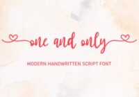 One and Only Font - Featured Image