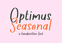 Optimus Seasonal Font - Featured Image