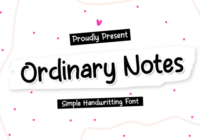Ordinary Notes Font - Featured Image