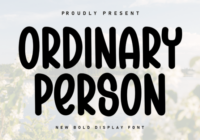 Ordinary Person Font - Featured Image