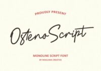 Osteno Script Font - Featured Image