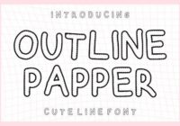 Outline Papper Font - Featured Image