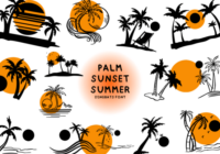 Palm Sunset Summer Font - Featured Image