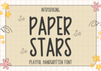 Paper Stars Font - Featured Image