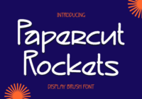 Papercut Rockets Font - Featured Image