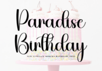 Paradise Birthday Font - Featured Image