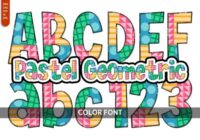 Pastel Geometric Font - Featured Image