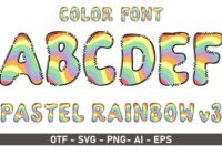 Pastel Rainbow Font - Featured Image
