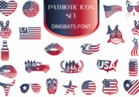 Patriotic Icon Set Font - Featured Image
