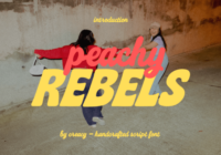 Peachy Rebels Font - Featured Image