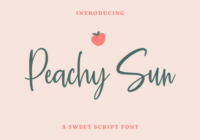 Peachy Sun Font - Featured Image