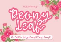 Peony Leaf Font - Featured Image
