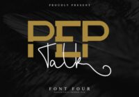Pep Talk Font - Featured Image