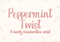 Peppermint Twist Font - Featured Image