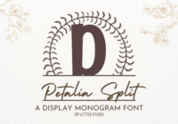 Petalia Split Monogram Font - Featured Image