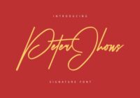 Peter Jhons Font - Featured Image