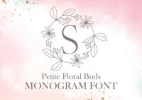 Petite Floral Buds Monogram Font - Featured Image