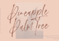 Pineapple Palm Tree Font - Featured Image