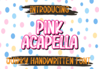 Pink Acapella Font - Featured Image