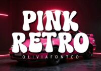 Pink Retro Font - Featured Image
