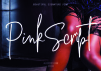 Pink Script Font - Featured Image