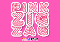 Pink Zigzag Font - Featured Image