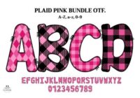 Plaid Pink Font - Featured Image
