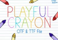 Playful Crayon Font - Featured Image
