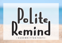 Polite Remind Font - Featured Image
